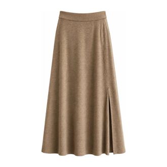 Cruna Rokken, Dames, Bruin, M, Wol, Midirok in Wolmix