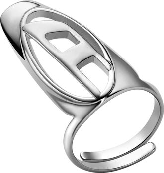 国内直営【DIESEL】Silver-tone brass nail ring Women's Silver-tone brass nail ring | Silver | Diesel
