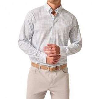 Johnnie-O Paddock Performance Button Up Shirt In Maliblu