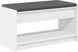 vidaXL Banco De Entrada 83 X 38 X 45 Cm Madera Ingenierizada Y Tela Vidaxl