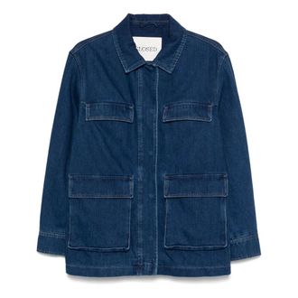 Closed Jassen, Dames, Blauw, S, Katoen, Field Jacket