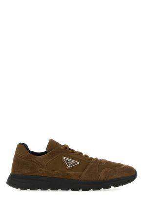 Prada Brown Logo Prax Sneakers
