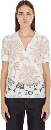 Max Mara Romeo Blouse - Dames - Polos - Wit - XS - Katoen - Tops