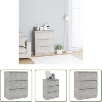 vidaXL Credenza grigio cemento - Credenza Grigio Cemento 60x35x76 cm in Legno Multistrato
