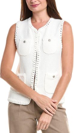 Elie Tahari The Bethany Crochet Sweater Vest