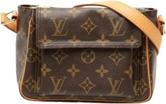Louis Vuitton Pre-owned Schoudertas - Dames - Vintage Schoudertas - Bruin - ONE Size - Leer - Vintage