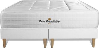 Royal Palace Bedding Royal Palace Bedding - Base Tapizada Blanco + Colch&oacute;n Con Muelles Y Viscoel&aacute;stica 180 X 200