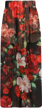 Dolce & Gabbana Stijlvolle Geplooide Rok voor Vrouwen - Dames - Maxi Rokken - Veelkleurig - M - Rokken