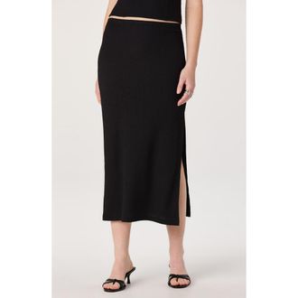 ASTR the Label Milana Rib Midi Skirt in Black at Nordstrom, Size X-Small