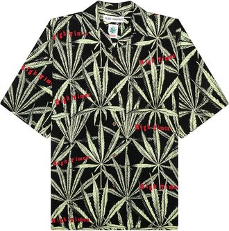 Wacko Maria Camicia High Times con stampa - Nero