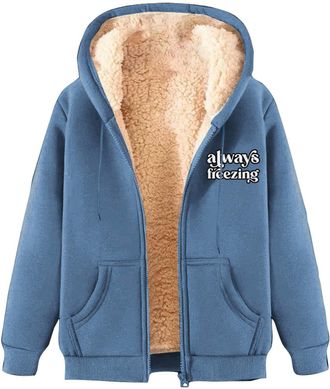 Generic Hoodies For Women Hoodie Jacket Zip Up Hoodies Long Sleeve Casual Sweatshirts Fashion Everyday Long Sleeve Tops Oversized Ladies Sweatshirt Zip up War