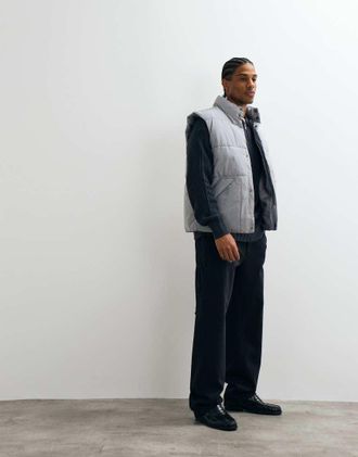 Asos Piumino smanicato grigio
