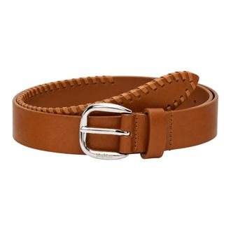 Max Mara Leren Riem - Dames - Accessoires - Bruin - Maat: M Leer