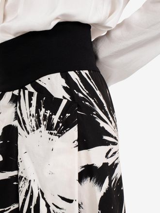 Alessia Santi Gonna midi in fantasia nero / bianco