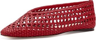 Loeffler Randall Emery Ballet Flat Womens Flat Shoes Red : 7.5 B - Medium, Leather