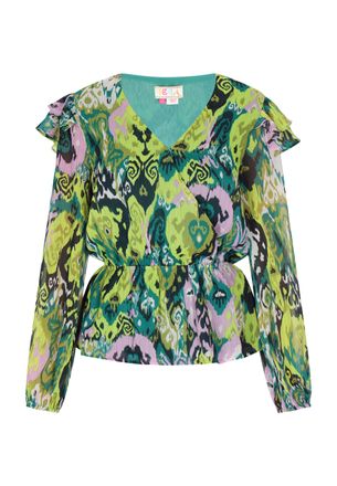 Izia Blouse Dames Groen Veelkleurig