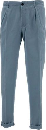 Incotex Gekreukte Broek - Heren - Chinos - Blauw - W32 - Katoen - Broeken