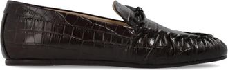 Stuart Weitzman Britt Bow Loafer - Dames - Loafers - Bruin - 35 1/2 EU - Leer - Schoenen
