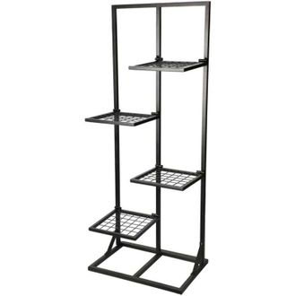 Progarden Estanter&iacute;a Para Flores Con 4 Estantes Negro 40x27x102 Cm