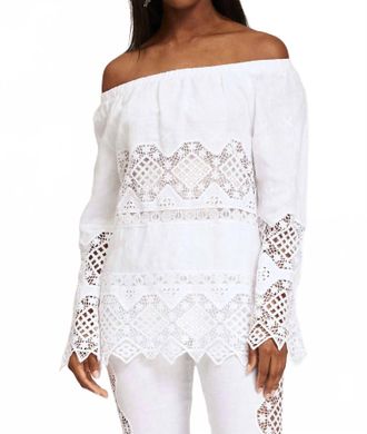 Tyler B&ouml;e Daniella Eyelet Tunic Top In White