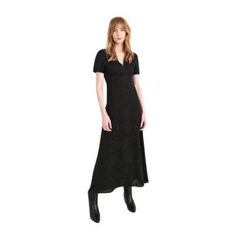 Molly Bracken Tone-op-tone lange jurk - Zwart - Dames - Maxi kleedjes - Zwart - L - Polyester - Kleedjes