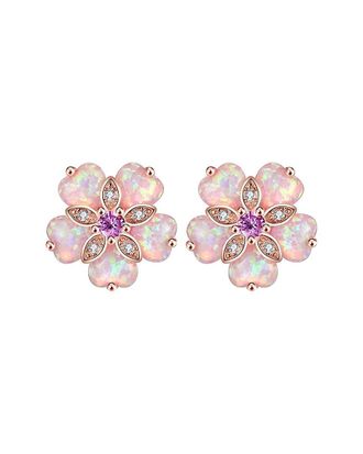 Liv Oliver 18K Rose Gold 18.75 Ct. Tw. Opal Bloom Studs
