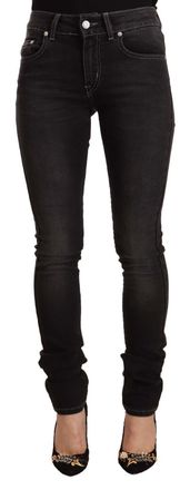 Gianfranco Ferre Washed Mid Waist Cotton blue Skinny Womens Jeans