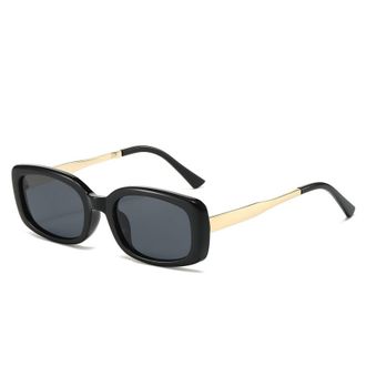 Generic Metal Mens Driving Sunglasses Outdoor Vacation Womens Sports Sun Glasses(Black)