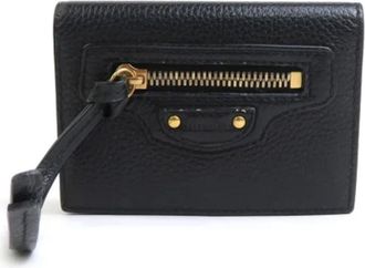 Balenciaga Tweedehands leren portemonnees - unisex - Vintage Accessoires - Zwart - ONE Size - Leer - Vintage