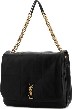 Saint Laurent Womens Jamie Shoulder Bag Black Leather