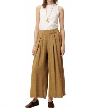 Sessun Isla Minima Wide Elastic Pants In Pampa