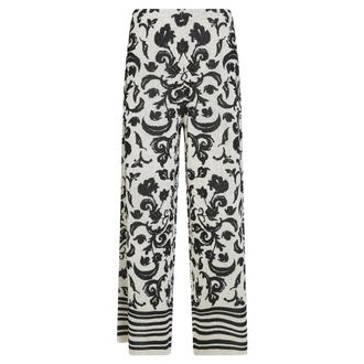 Liu Jo Wide Trousers, female, Multicolor, Size: M Pantalone Maglia Lungo