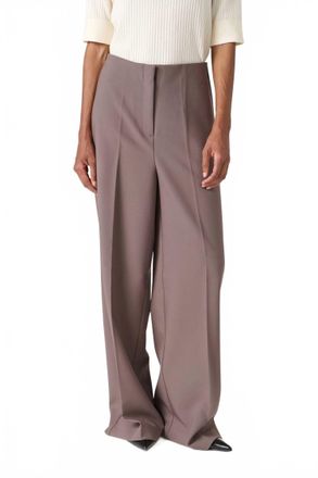 Soaked In Luxury Corinne High-Waisted Wide Legs Trousers In Dark Gull Gray