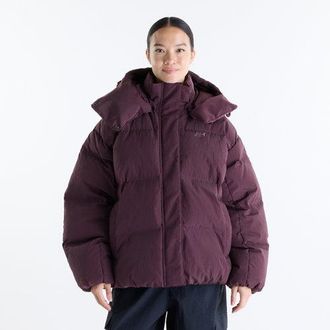 New Balance Donna Premium Puffer Jacket in Marrone, Nylon, Taglia XL