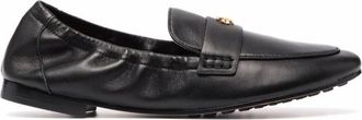 Tory Burch Ballerina Loafer - Dames - Loafers - Zwart - 36 EU - Leer - Schoenen