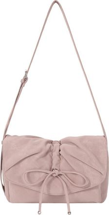 Oryany Small Ruched Flap Faux Suede Crossbody Bag in Dusty Pink at Nordstrom