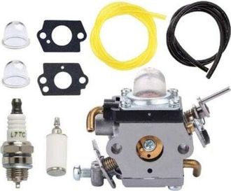 OEM Carburador Con Junta, Manguera De Combustible Y Buj&iacute;a Para Desbrozadoras Husqvarna 122c, 122ldx, 122lk Y Mcculloch T22ls Y T22lsc. Sustituye A Las Pie