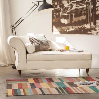 Maison Belfort home24 Maison Belfort Recamiere Colmar Beige Webstoff 166x80x7 cm (BxHxT) Landhaus