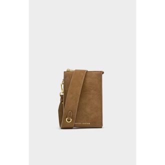 Katie Loxton Avery Slim Crossbody Bag in Caramel Quilted Suedette at Nordstrom