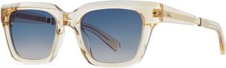 Garrett Leight MAVEN S CHAND-WG/SFLAPG Mens Sunglasses Yellow Size 52