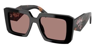 Prada PR 23YSF Asian Fit 27B60B Womens Sunglasses Black Size 52