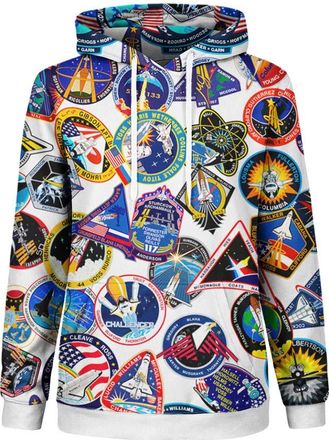 Mr. Gugu & Miss Go Space Stickers Hoodie