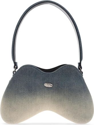 Diesel Play Double-D Schoudertas - Dames - Schoudertassen - Blauw - ONE Size - Denim - Tassen
