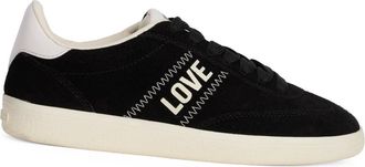 Love Moschino Sneakers con logo in pelle scamosciata - - Shoes - Donna - Nero - 36 EU