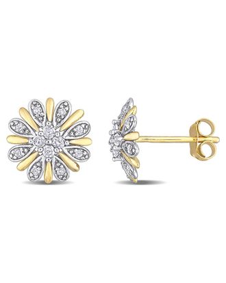 Rina Limor 10K Two-Tone 0.24 Ct. Tw. Diamond Earrings