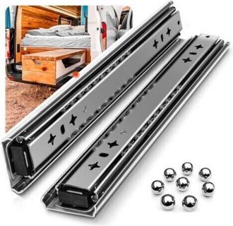 OEM Gu&iacute;a Para Cajones De Alta Resistencia (capacidad De 120 Kg) - Acero Laminado Q235 - Mecanismo De Cierre Suave Y Rodamientos De Bolas - 30 Cm De Longit