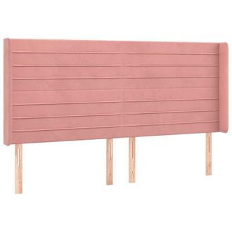 vidaXL Cabecero Con Orejas De Terciopelo Rosa 203x16x118/128 Cm Vidaxl