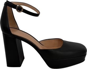 Gianvito Rossi Gianvitto Rossi Basette-platformpumps in zwart leer
