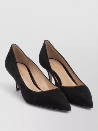 Gianvito Rossi kitten heel suede pointed toe pumps 55mm