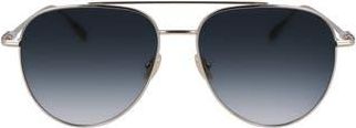 Ferragamo Gancini Evolution 61mm Aviator Sunglasses in Light Gold/blue Gradient at Nordstrom Rack